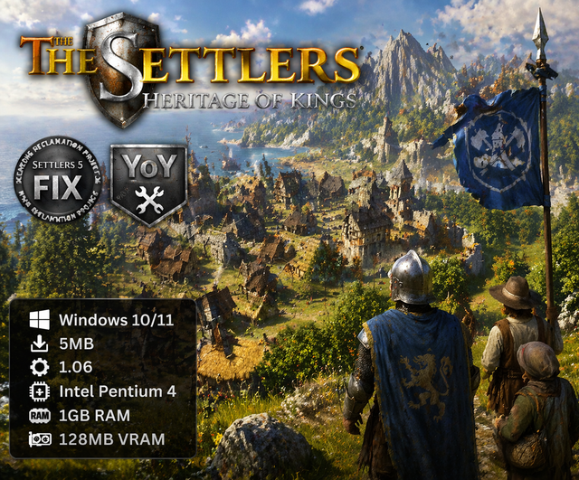 Fix The Settlers: Heritage of Kings Errors on Windows 10/11 with Settlers 5 Fix