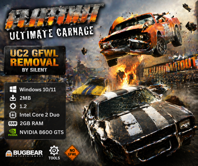 Fix FlatOut: Ultimate Carnage Errors on Windows 10/11 with UC2 GfWL Removal