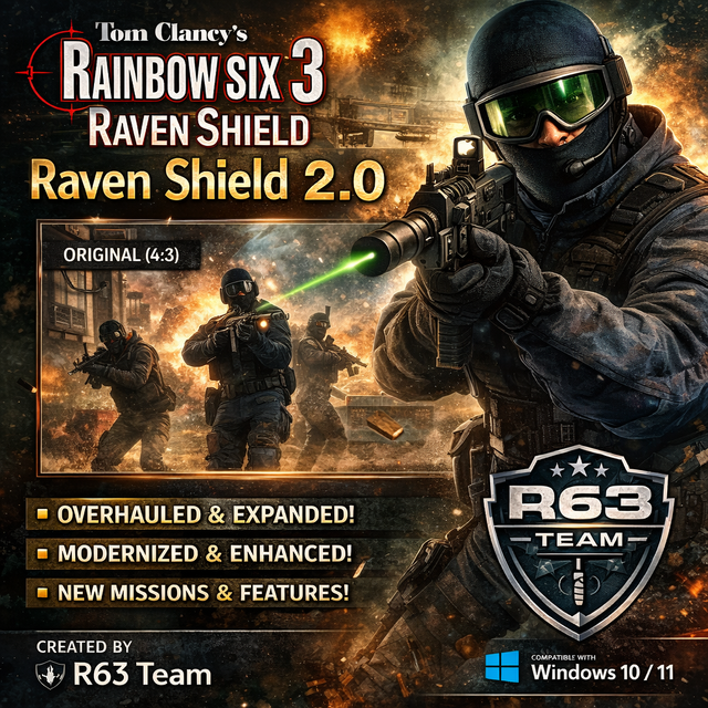 Fix Tom Clancys Rainbow Six 3: Raven Shield Errors with Raven Shield 2.0 on Windows 10/11