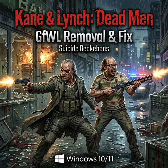 Fix Kane & Lynch: Dead Men Issues on Windows 10/11 with GfWL Removal & Fix